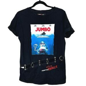 A02 Toby Black Jumbo King of Monsters Embellished Graphic T-Shirt Size Small